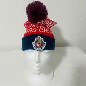 Icon Sports Chivas Unisex Pom Pom Winter Soccer Beanie Official Merchandise NWT